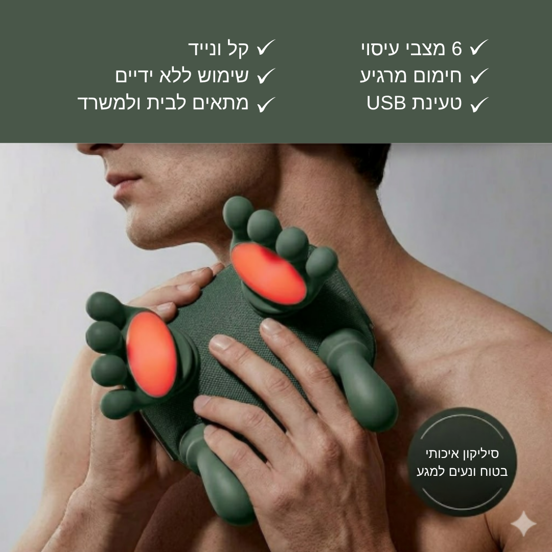 ™neck massager- מעסה צוואר חשמלי להקלה על כאבים והפגת מתחים