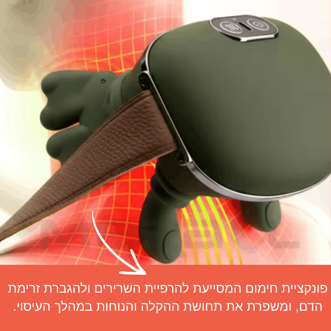 ™neck massager- מעסה צוואר חשמלי להקלה על כאבים והפגת מתחים